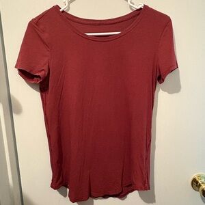 Lululemon Athletica Red Fitted Short Sleeve T-Shirt